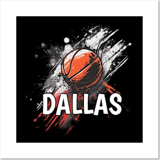 Dallas Basketball City Posters and Art